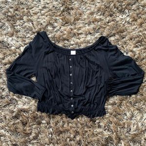 H&M crop long sleeve shirt